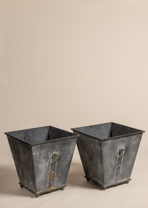 Pair of English Zinc Planters