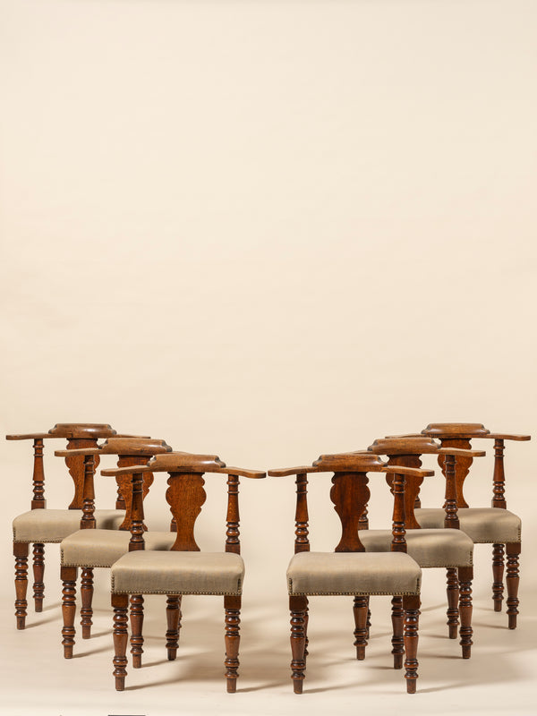 Set of 6 Antique Irish Wood Chairs