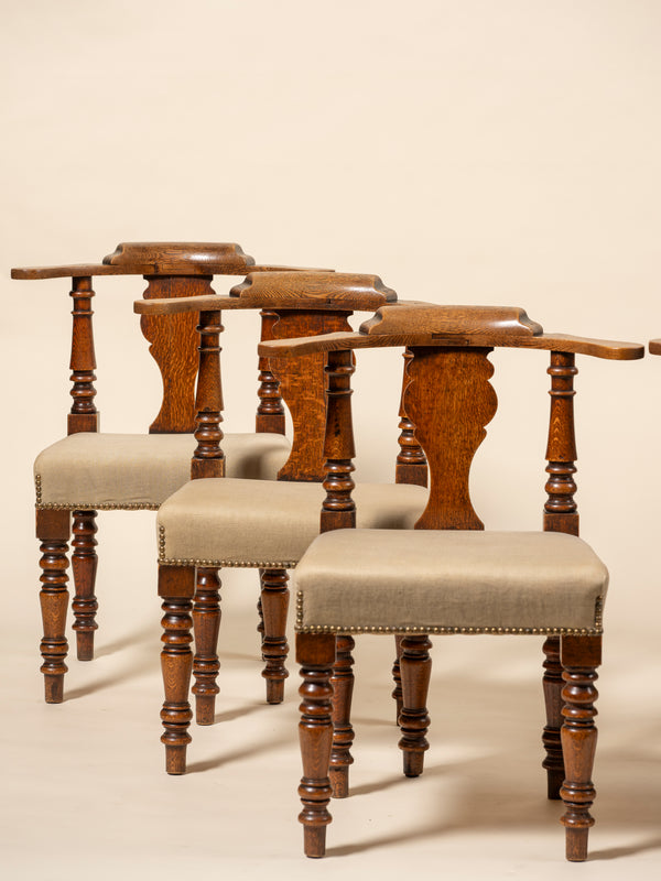 Set of 6 Antique Irish Wood Chairs