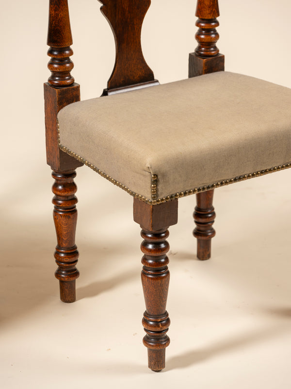 Set of 6 Antique Irish Wood Chairs