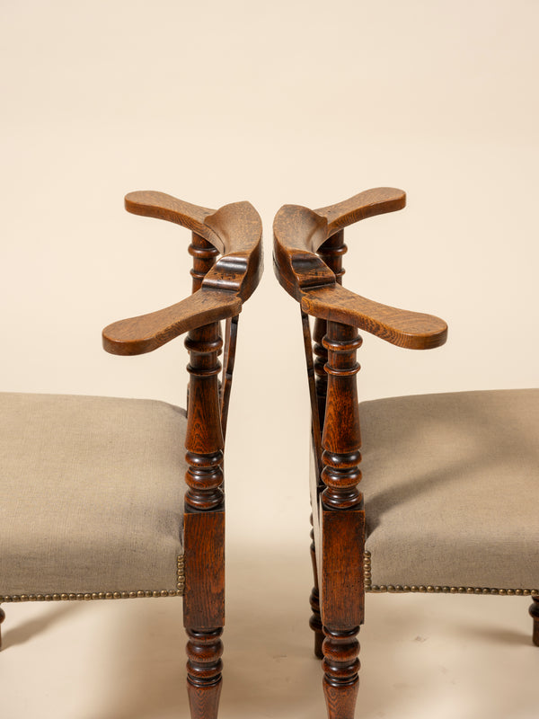 Set of 6 Antique Irish Wood Chairs