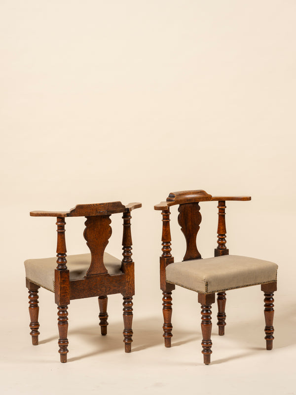 Set of 6 Antique Irish Wood Chairs