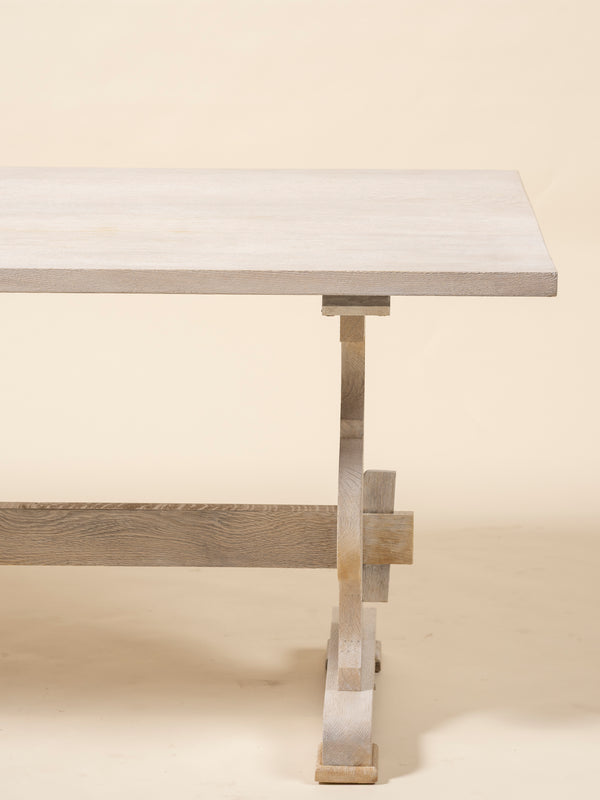 Oak Trestle Dining Table