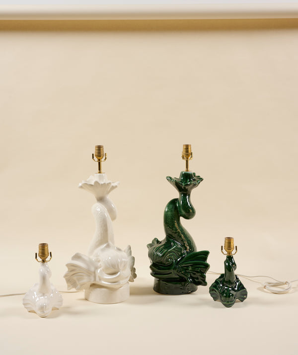 Dolphin Wall Light Base - Ivory