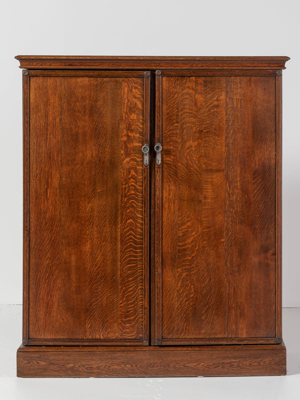 Mahogany and Oak 1920s Gentleman's Wardrobe