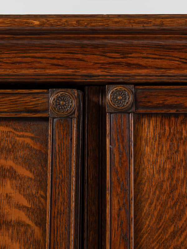 Mahogany and Oak 1920s Gentleman's Wardrobe