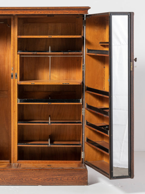Mahogany and Oak 1920s Gentleman's Wardrobe