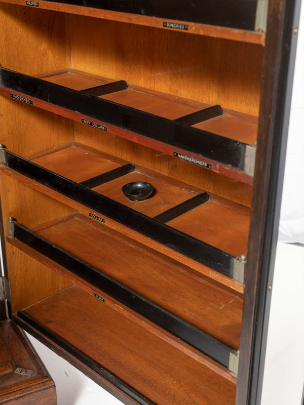 Mahogany and Oak 1920s Gentleman's Wardrobe