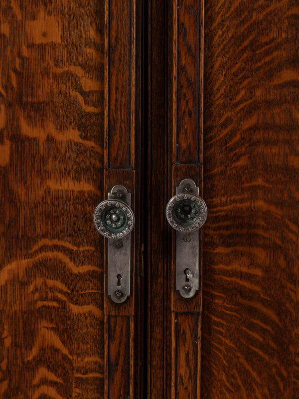 Mahogany and Oak 1920s Gentleman's Wardrobe