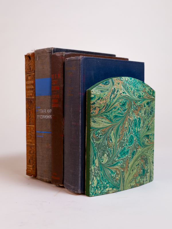 Heavyweight Marble Bookend Green (pair)