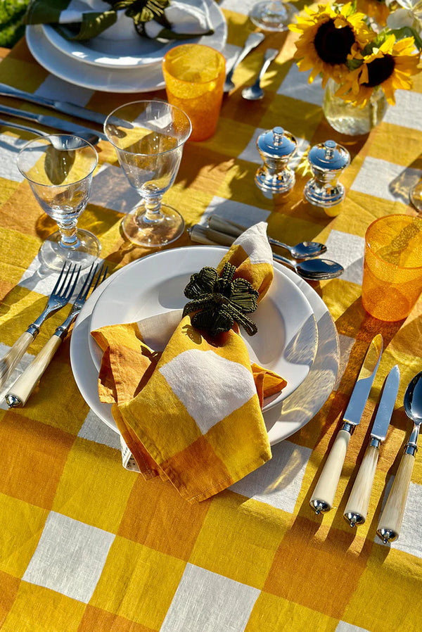 Mustard Gingham Napkin, Set of 6