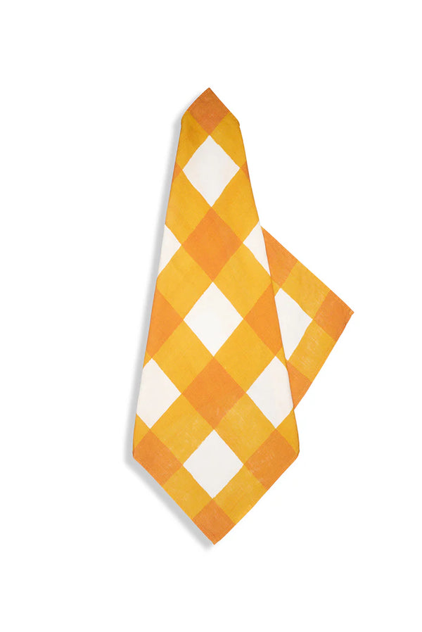 Mustard Gingham Napkin, Set of 6
