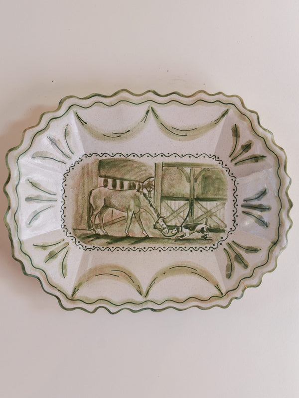 Handpainted Horse & Hound Platter