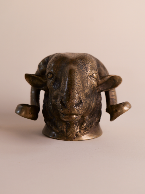 Bronze Rams Head Bust