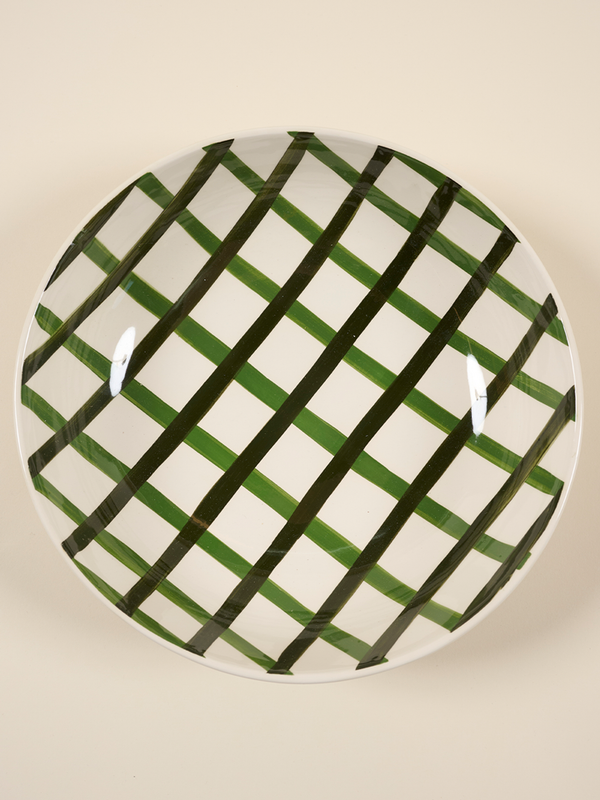 Green Trellis Serving Bowl