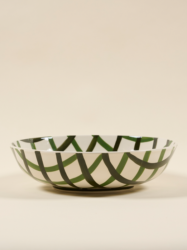 Green Trellis Serving Bowl