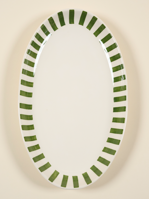Stripes, Large Oval Platter