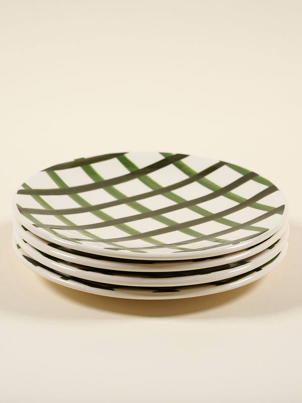 Green Trellis Dinner Plate