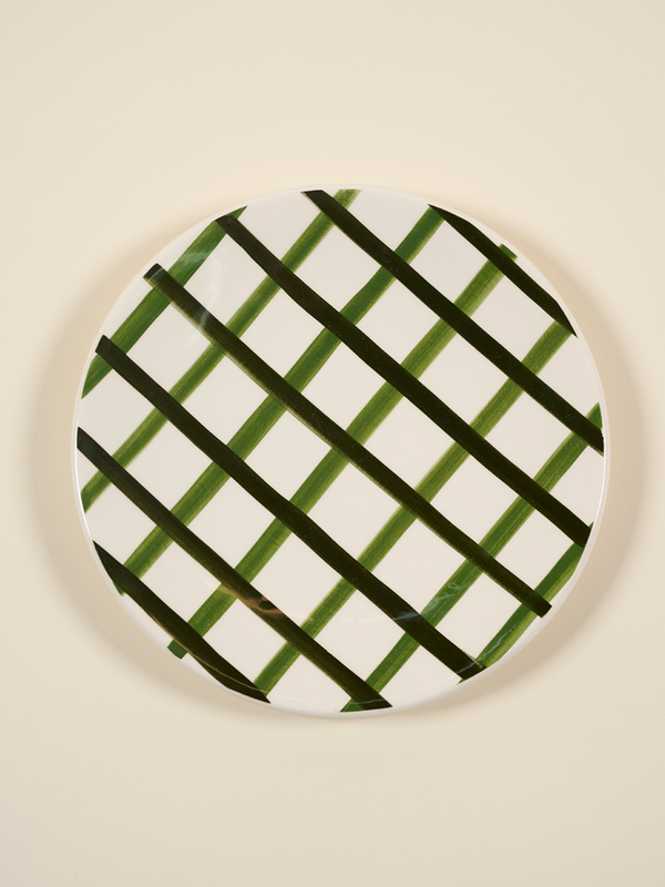 Green Trellis Dinner Plate