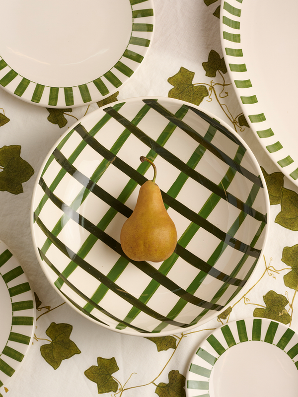 Green Trellis Serving Bowl